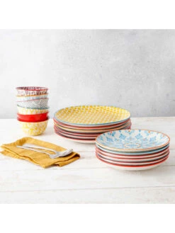 18tlg. Tafelservice "Sabae" In Bunt -Heimtextilien ardtime 18tlg tafelservice sabae in bunt 2