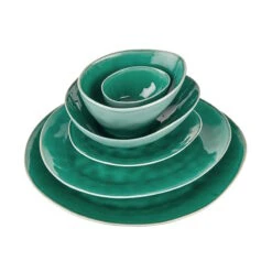 4x Schale 600ml DE LA ROYA In Dunkelgrün -Heimtextilien butlers 4x schale 600ml de la roya in dunkelgrun 4