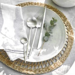 Besteck-Set 4-tlg. Matt STILETTO In Silber -Heimtextilien butlers besteck set 4 tlg matt stiletto in silber 6