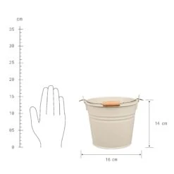 Eimer 2l ZINC In Beige -Heimtextilien butlers eimer 2l zinc in beige 3