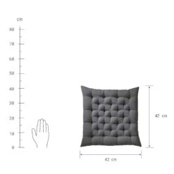 Futonkissen L 42 X B 42cm SOLID In Grau 9 Futonkissen L 42 X B 42cm SOLID In Grau -Heimtextilien butlers futonkissen l 42 x b 42cm solid in grau 3