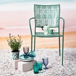 Heimtextilien 9 Heimtextilien -Heimtextilien butlers gartenstuhl stapelbar nancy in salbei 1
