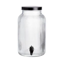 Getränkespender Mit Ständer 2 Tlg. FOUNTAIN In Transparent-Schwarz -Heimtextilien butlers getrankespender mit stander 2 tlg fountain in transparent schwarz 5