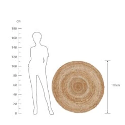 Hanf-Teppich Ø110cm ALL NATURE In Natur 13 Hanf-Teppich Ø110cm ALL NATURE In Natur -Heimtextilien butlers hanf teppich o110cm all nature in natur 2
