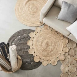 Hanf-Teppich Ø110cm ALL NATURE In Natur 18 Hanf-Teppich Ø110cm ALL NATURE In Natur -Heimtextilien butlers hanf teppich o110cm all nature in natur 7