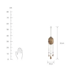 Hängedekoration "Buddha" L 55 X B 10cm BALI In Gold 8 Hängedekoration "Buddha" L 55 X B 10cm BALI In Gold -Heimtextilien butlers hangedekoration buddha l 55 x b 10cm bali in gold 2