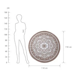 In- & Outdoor-Teppich Flora Ø118cm COLOUR CLASH In Natur-Weiß 12 In- & Outdoor-Teppich Flora Ø118cm COLOUR CLASH In Natur-Weiß -Heimtextilien butlers in and outdoor teppich flora o118cm colour clash in natur weiss 3