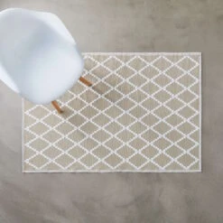 In- & Outdoor-Teppich Rauten L 180 X B 118cm COLOUR CLASH In Natur -Heimtextilien butlers in and outdoor teppich rauten l 180 x b 118cm colour clash in natur 2