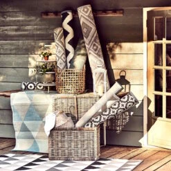 In- & Outdoor-Teppich Streifen L 180 X B 120cm COLOUR CLASH In Grau -Heimtextilien butlers in and outdoor teppich streifen l 180 x b 120cm colour clash in grau 5