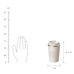 Kaffeebecher 380ml TO GO In Beige -Heimtextilien butlers kaffeebecher 380ml to go in beige 2