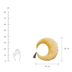 Kissen L 38 X B 38cm LITTLE MOON In Gelb-Anthrazit -Heimtextilien butlers kissen l 38 x b 38cm little moon in gelb anthrazit 2