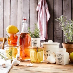 Knoblauchtopf Ø 14 Cm MRS. WINTERBOTTOM'S In Creme -Heimtextilien butlers knoblauchtopf o 14 cm mrs winterbottoms in creme 3