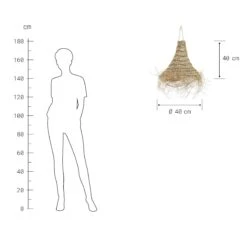 Lampenschirm Höhe 40cm BOMAS In Natur -Heimtextilien butlers lampenschirm hohe 40cm bomas in natur 2