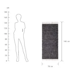 Läufer Rauten L 140 X B 70cm ETHNO LODGE In Schwarz-Natur -Heimtextilien butlers laufer rauten l 140 x b 70cm ethno lodge in schwarz natur 2