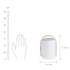 LED Leuchte Mit Bluetooth® Und Farbwechsel SOUND LOUNGE In Weiß-Hellbraun -Heimtextilien butlers led leuchte mit bluetooth r und farbwechsel sound lounge in weiss hellbraun 3