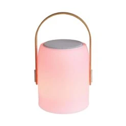 LED Leuchte Mit Bluetooth® Und Farbwechsel SOUND LOUNGE In Weiß-Hellbraun -Heimtextilien butlers led leuchte mit bluetooth r und farbwechsel sound lounge in weiss hellbraun 4