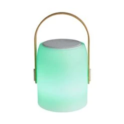 LED Leuchte Mit Bluetooth® Und Farbwechsel SOUND LOUNGE In Weiß-Hellbraun -Heimtextilien butlers led leuchte mit bluetooth r und farbwechsel sound lounge in weiss hellbraun 5