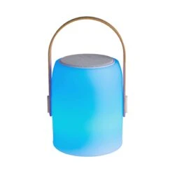 LED Leuchte Mit Bluetooth® Und Farbwechsel SOUND LOUNGE In Weiß-Hellbraun -Heimtextilien butlers led leuchte mit bluetooth r und farbwechsel sound lounge in weiss hellbraun 6