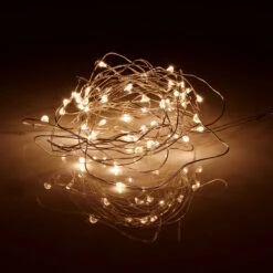 LED Lichterkette 50 Lichter Mit USB-Batteriefach TWINE LIGHTS In Transparent -Heimtextilien butlers led lichterkette 50 lichter mit usb batteriefach twine lights in transparent 5