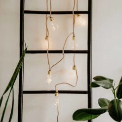 LED Lichterkette Mit Naturseil 15 Lichter Und Stecker BULB LIGHTS In Natur -Heimtextilien butlers led lichterkette mit naturseil 15 lichter und stecker bulb lights in natur 5