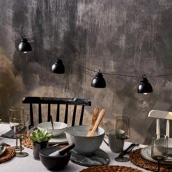 Metall-Lampenkette Mit Stecker WAREHOUSE In Schwarz -Heimtextilien butlers metall lampenkette mit stecker warehouse in schwarz 5