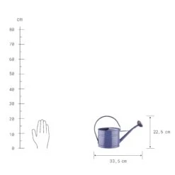 Mini-Gießkanne 1,5l ZINC In Blau -Heimtextilien butlers mini giesskanne 1 5l zinc in blau 2