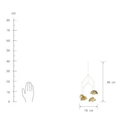 Mobile Höhe 40cm OVER THE RAINBOW In Gold -Heimtextilien butlers mobile hohe 40cm over the rainbow in gold 2