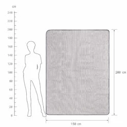 Picknickdecke L 150 X B 200cm WANDERLUST In Taupe-Weiß -Heimtextilien butlers picknickdecke l 150 x b 200cm wanderlust in taupe weiss 3