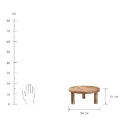 Podest Ø34cm MESA In Braun -Heimtextilien butlers podest o34cm mesa in braun 2