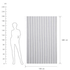 Strandtuch L 200 X B 180cm SURFSIDE In Hellgrau -Heimtextilien butlers strandtuch l 200 x b 180cm surfside in hellgrau 2