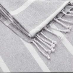 Strandtuch L 200 X B 180cm SURFSIDE In Hellgrau -Heimtextilien butlers strandtuch l 200 x b 180cm surfside in hellgrau 4