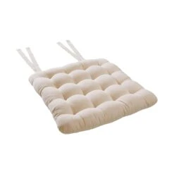 Stuhlkissen Mit Bändchen L 35 X B 37cm SOLID In Creme -Heimtextilien butlers stuhlkissen mit bandchen l 35 x b 37cm solid in creme 3