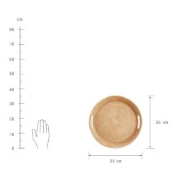 Tablett L 35 X B 6cm RONDA In Natur -Heimtextilien butlers tablett l 35 x b 6cm ronda in natur 2