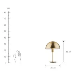 Tischlampe TOPEE In Gold -Heimtextilien butlers tischlampe topee in gold 3