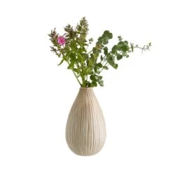 Vase Höhe 25cm SANDY In Creme -Heimtextilien butlers vase hohe 25cm sandy in creme 2