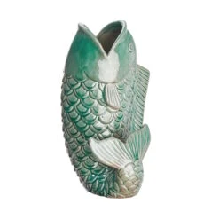 Vase Höhe 26cm KOI In Salbei -Heimtextilien butlers vase hohe 26cm koi in salbei 2