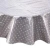Wachstischdecke Punkte Ø 140 Cm WATERPROOF In Grau -Heimtextilien butlers wachstischdecke punkte o 140 cm waterproof in grau