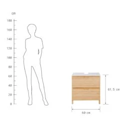 Waschbeckenunterschrank Mit Schublade WHITE SANDS In Natur-Weiß -Heimtextilien butlers waschbeckenunterschrank mit schublade white sands in natur weiss 3