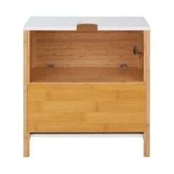 Waschbeckenunterschrank Mit Schublade WHITE SANDS In Natur-Weiß -Heimtextilien butlers waschbeckenunterschrank mit schublade white sands in natur weiss 7