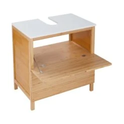 Waschbeckenunterschrank Mit Schublade WHITE SANDS In Natur-Weiß -Heimtextilien butlers waschbeckenunterschrank mit schublade white sands in natur weiss 9