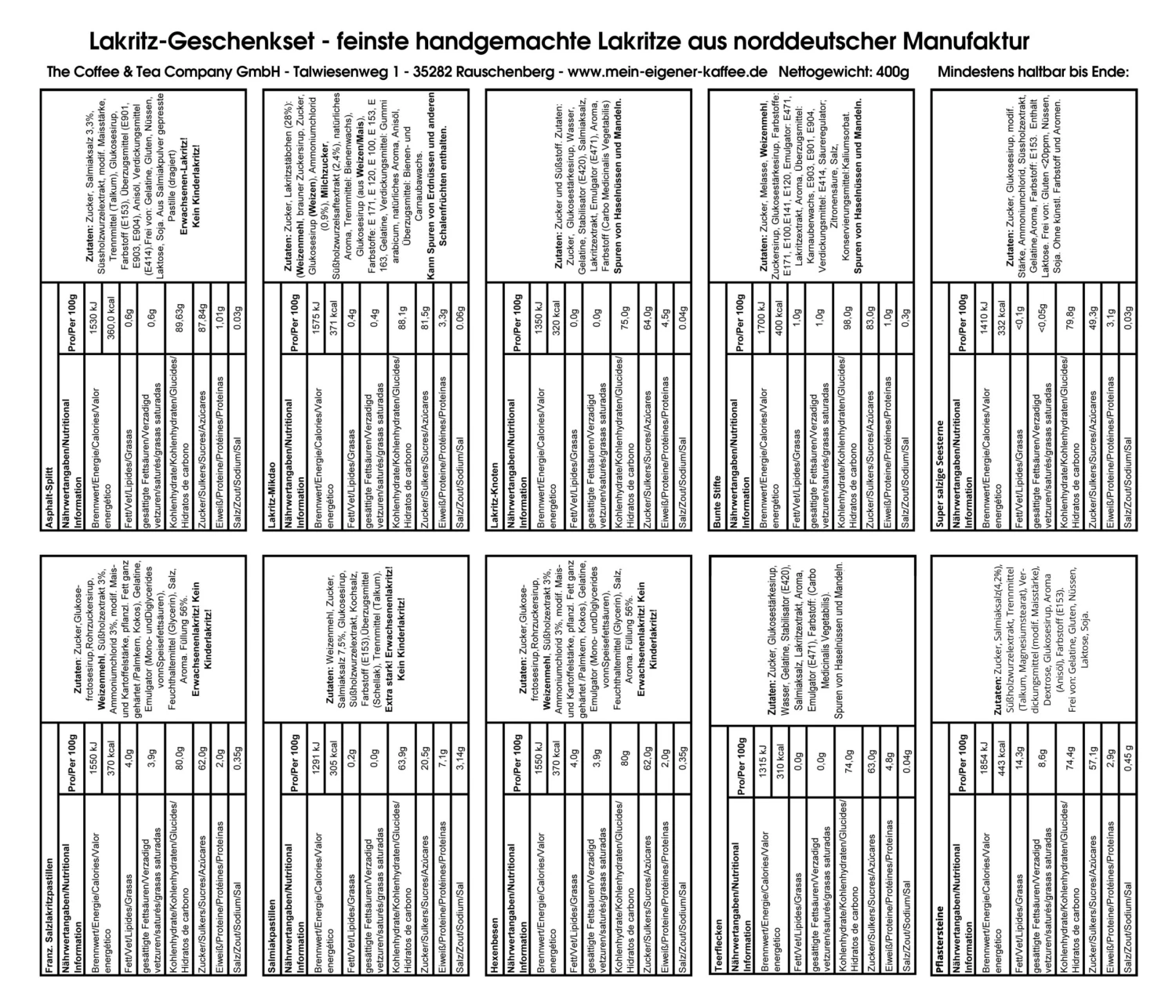 Lakritz Geschenk-Box 10 Sorten 4 Lakritz Geschenk-Box 10 Sorten – Bild 2