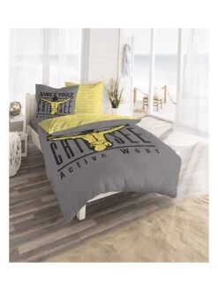 Chiemsee Renforcé-Bettwäsche-Set "Acapulco" In Grau/ Gelb -Heimtextilien chiemsee renforce bettwasche set acapulco in grau gelb 3