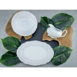 CreaTable Maria Theresia Servierset 3 Teilig In Weiß -Heimtextilien creatable creatable maria theresia servierset 3 teilig in weiss 2