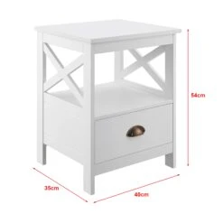 Beistelltisch Larsmo In Weiß (H)54cm (B)40cm (T)35cm 11 Beistelltisch Larsmo In Weiß (H)54cm (B)40cm (T)35cm -Heimtextilien en casa beistelltisch larsmo in weiss h 54cm b 40cm t 35cm 2