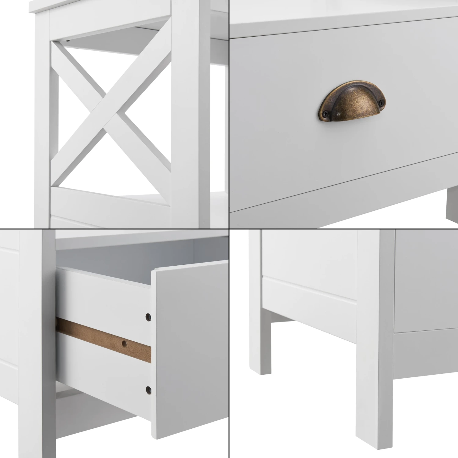 Beistelltisch Larsmo In Weiß (H)54cm (B)40cm (T)35cm 9 Beistelltisch Larsmo In Weiß (H)54cm (B)40cm (T)35cm – Bild 7