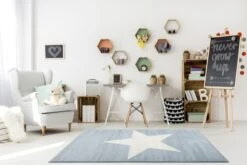 Kinderteppich SHOOTINGSTAR In Blau/weiss 11 Kinderteppich SHOOTINGSTAR In Blau/weiss -Heimtextilien happy rugs kinderteppich shootingstar in blau weiss 4