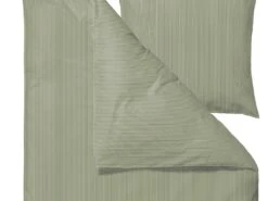 Bettwäsche Classic Stripe 135x200cm In Olive -Heimtextilien sodahl bettwasche classic stripe 135x200cm in olive 2
