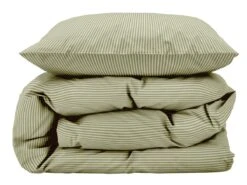 Bettwäsche Classic Stripe 135x200cm In Olive -Heimtextilien sodahl bettwasche classic stripe 135x200cm in olive 3