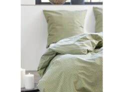 Bettwäsche Classic Stripe 135x200cm In Olive -Heimtextilien sodahl bettwasche classic stripe 135x200cm in olive 4